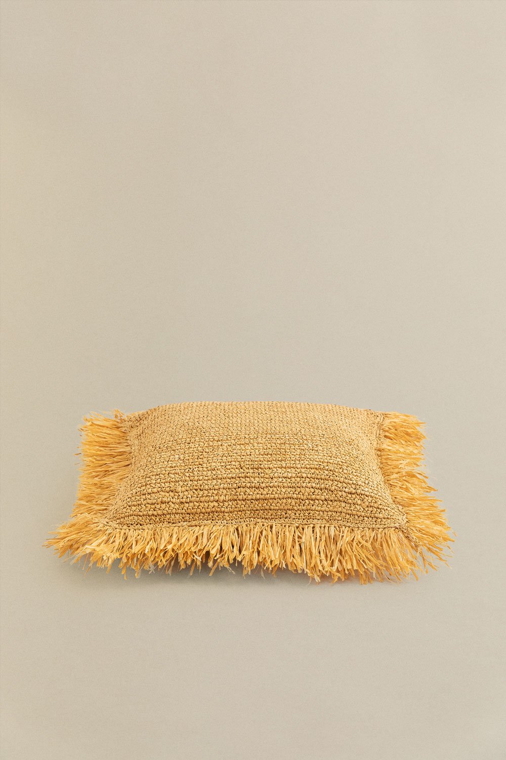 Square Braided Raffia Cushion (45x45 cm) Doncka, gallery image 2