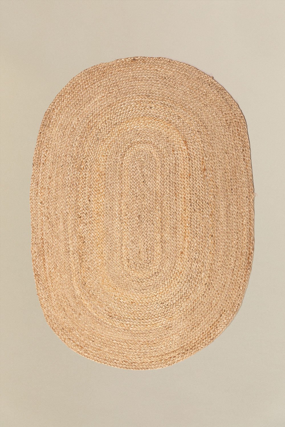 Oval Natural Jute Rug (141 x 99.5 cm) Tempo, gallery image 1