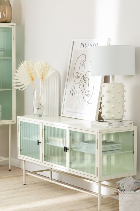 Metal & Glass TV Cabinet Vertal
