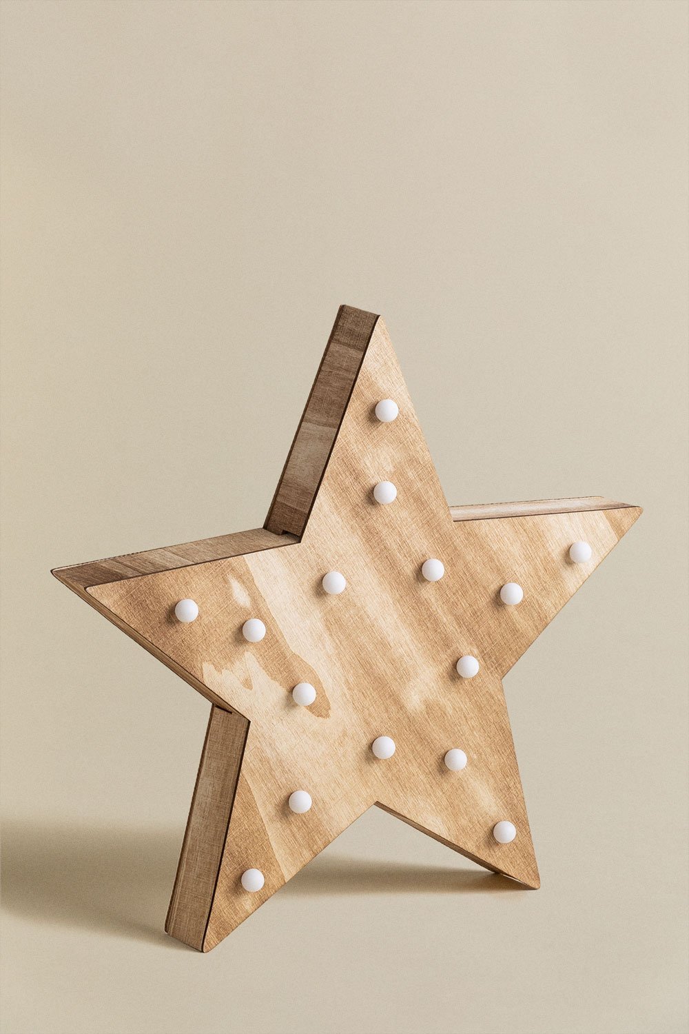Wooden star with LED lights Lliva, gallery image 3