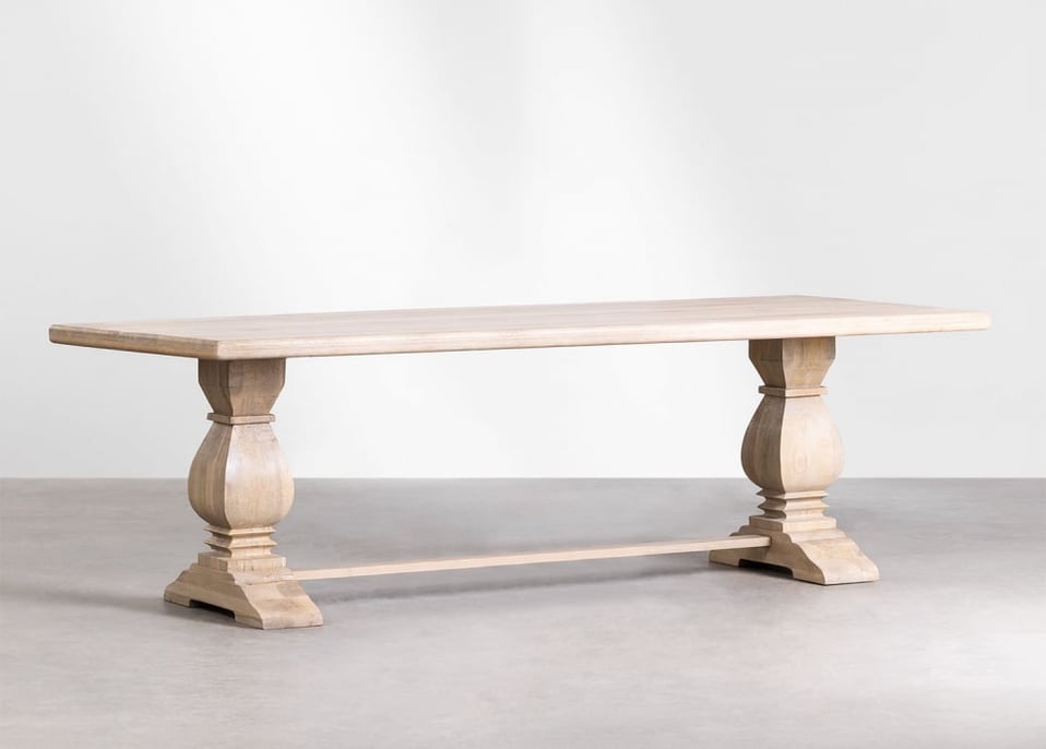 Mango Wood Rectangular Dining Table Sanzia (220x100cm)