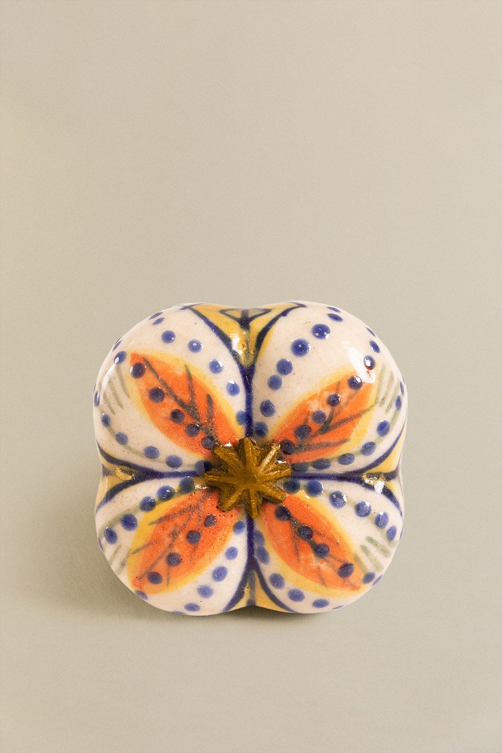 Set of 2 Ceramic Drawer Pullers Flowe, gallery image 3