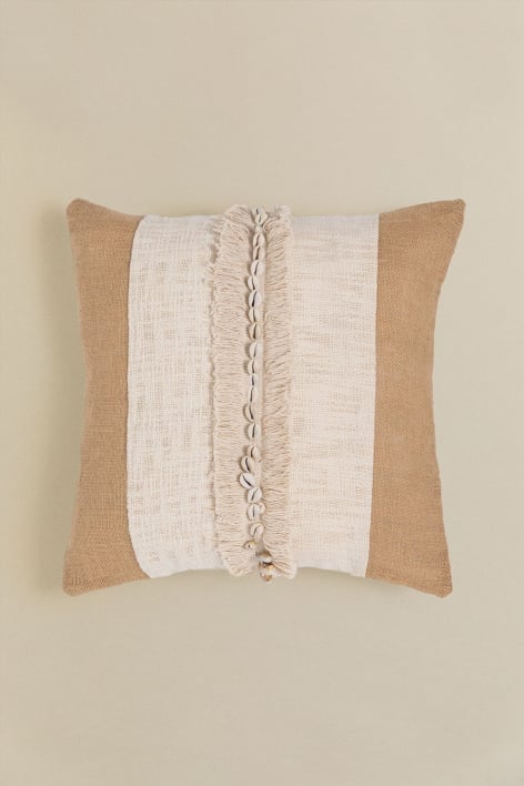 Cotton & Jute Square Cushion (45x45 cm) Naiba