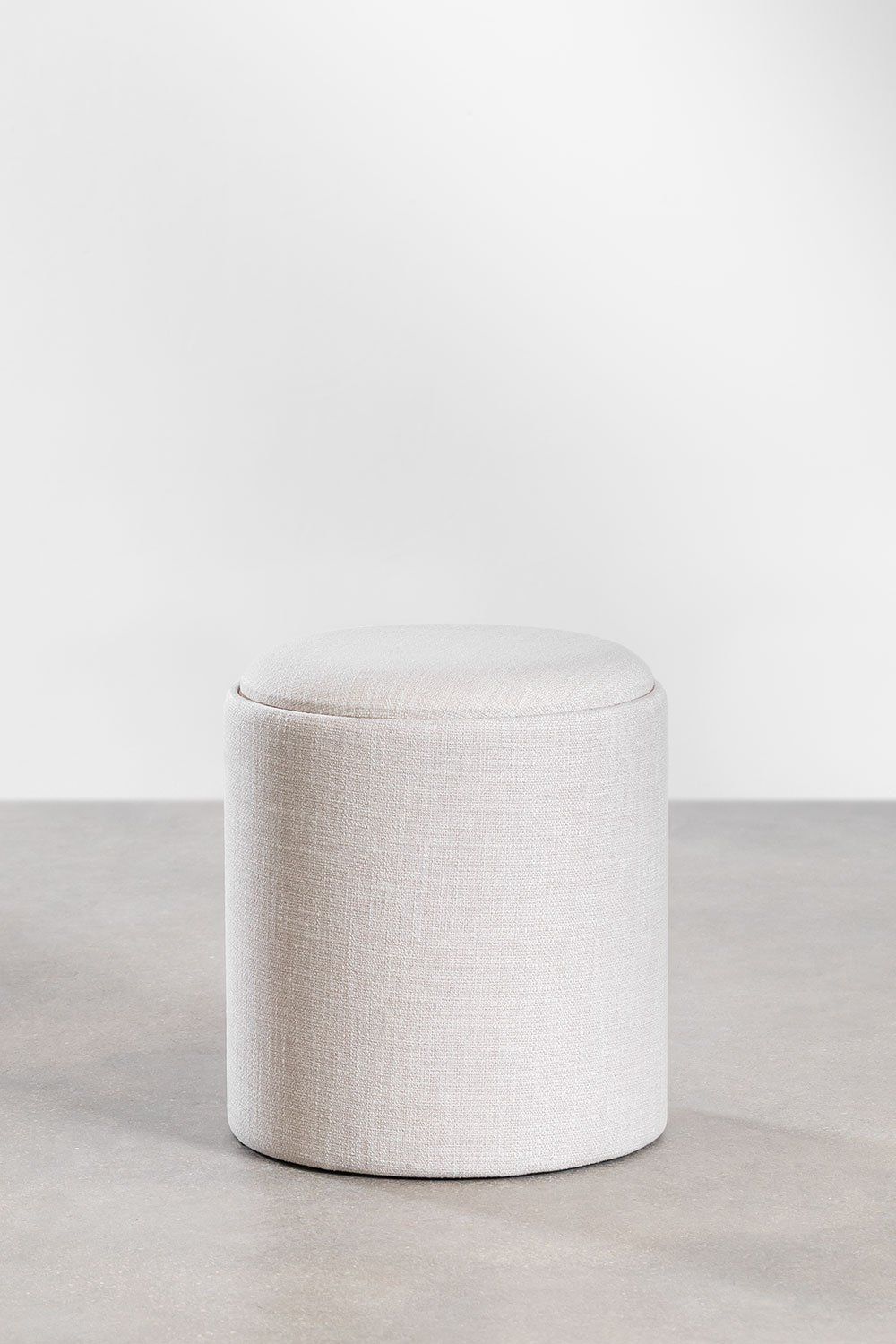 Berkeleni round upholstered side table with tray and storage, Ø40 cm, gallery image 4