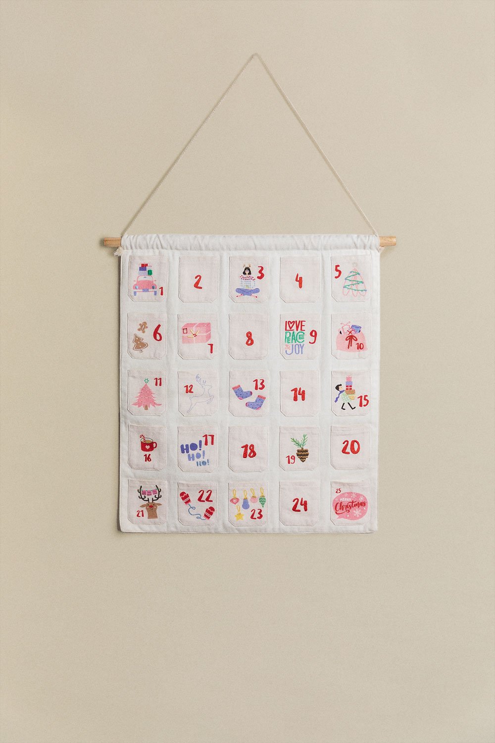 Cotton Advent Calendar (45x55 cm) Rudolf, gallery image 2