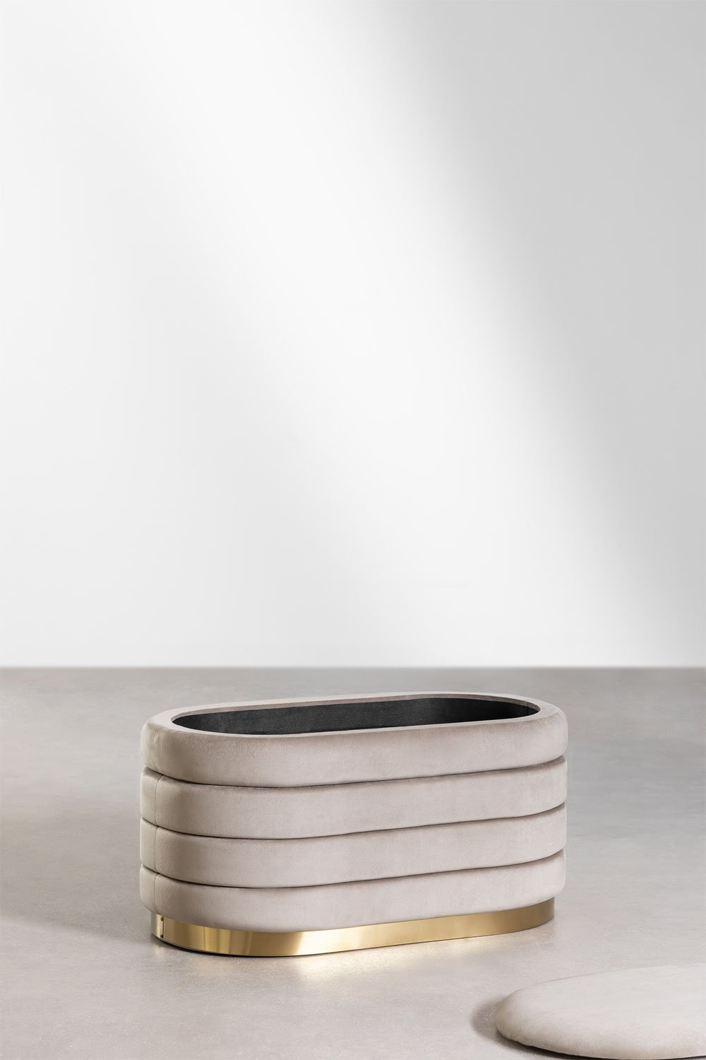 Bradford velvet storage bench, gallery image 4