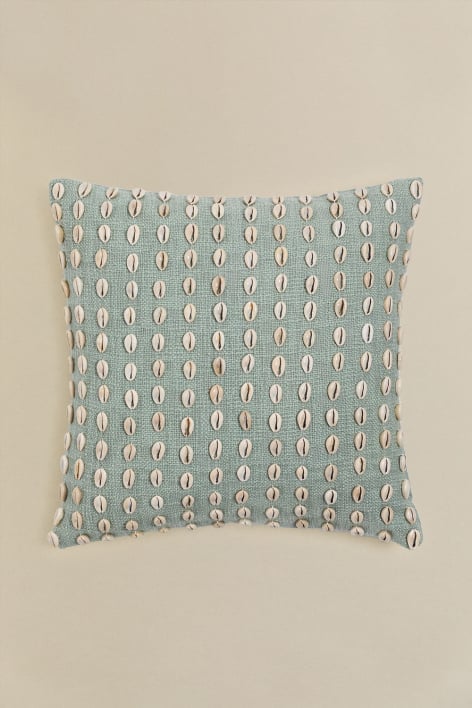 Square Cotton Cushion (45x45 cm) Brusquel - Celadon Green