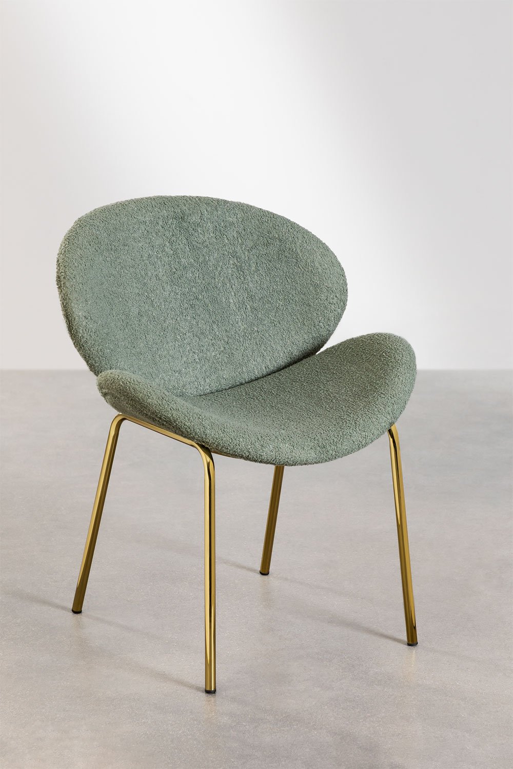 Dining Chair Upholstered in Chenille Fior, gallery image 1