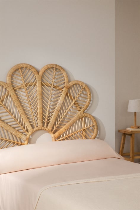 Natural Brown Rattan Headboard for 90cm bed Caipola