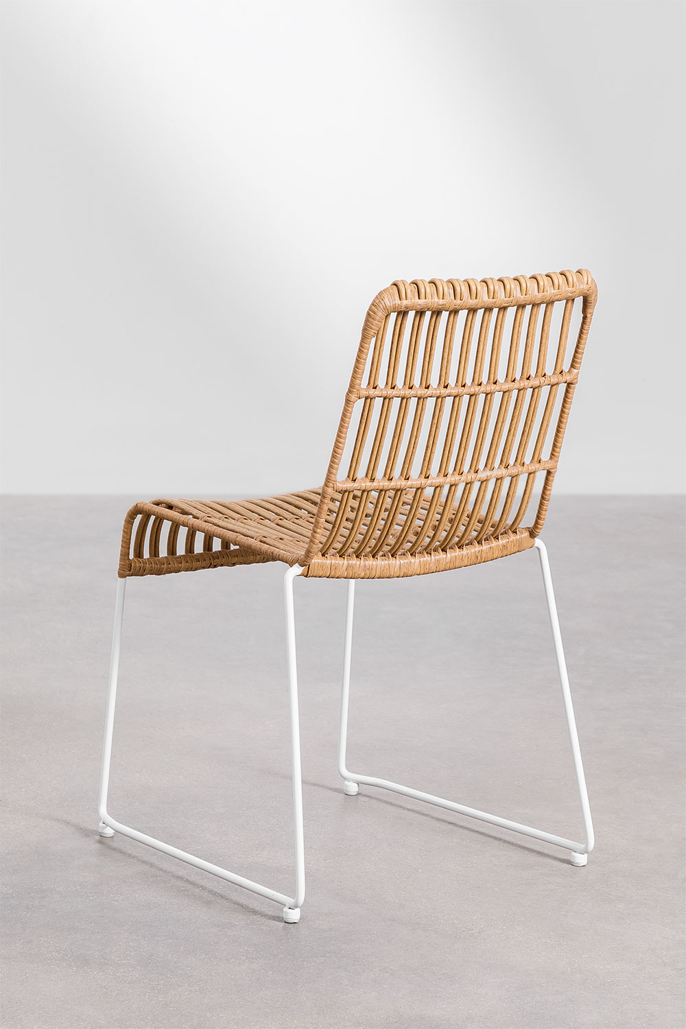 Rattan metal 2024 dining chairs