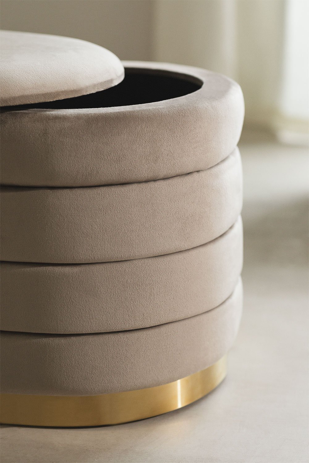 Bradford velvet storage bench, gallery image 2