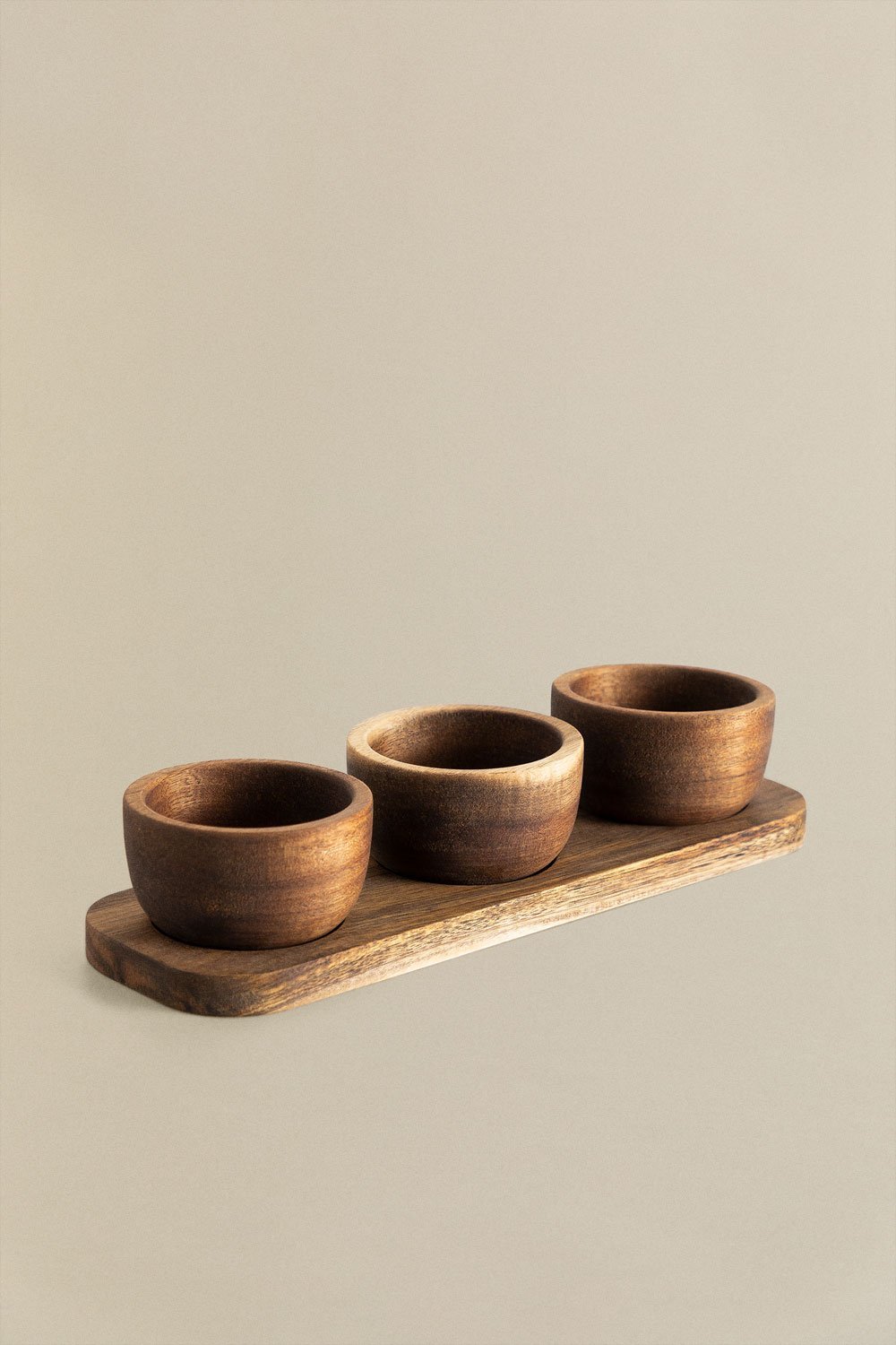 Set of Acacia Wood 3 Bowls Tueris, gallery image 1