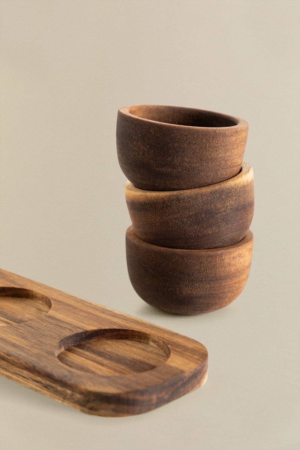 Set of Acacia Wood 3 Bowls Tueris, gallery image 2