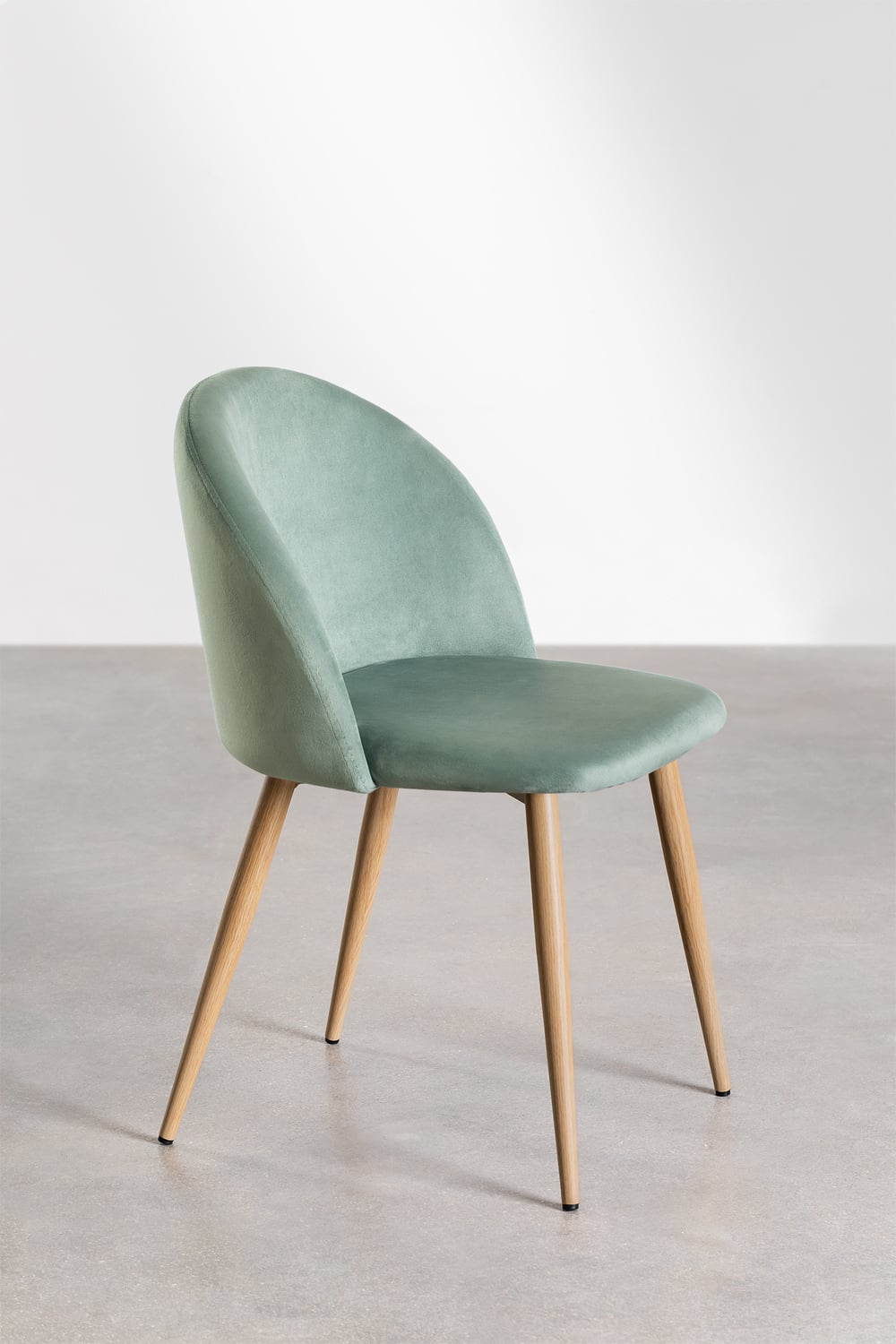 Pack of 2 Kana velvet dining chairs, gallery image 4