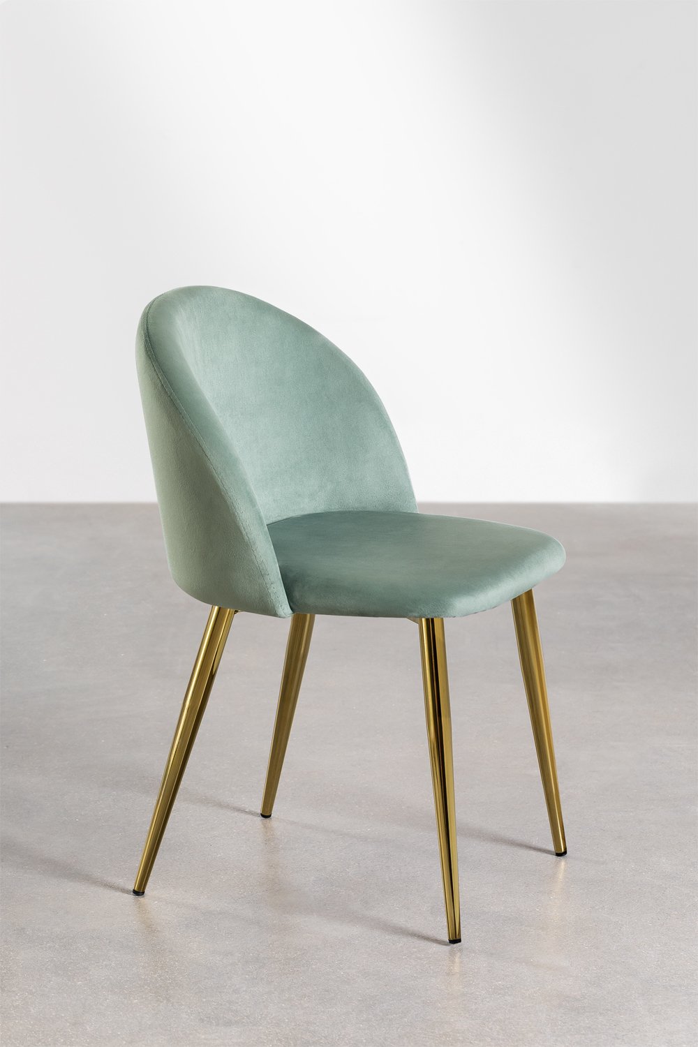 Pack 4  Velvet Dining Chairs Kana, gallery image 2