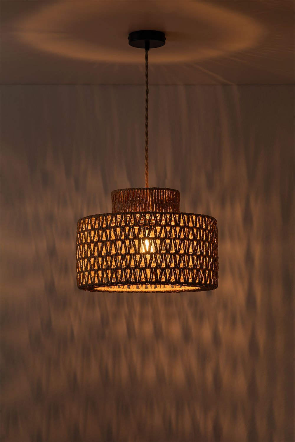 Kiara woven paper ceiling lamp, gallery image 3
