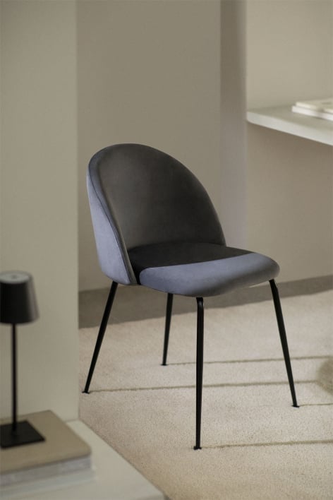 Kana Design velvet dining chair - Grey