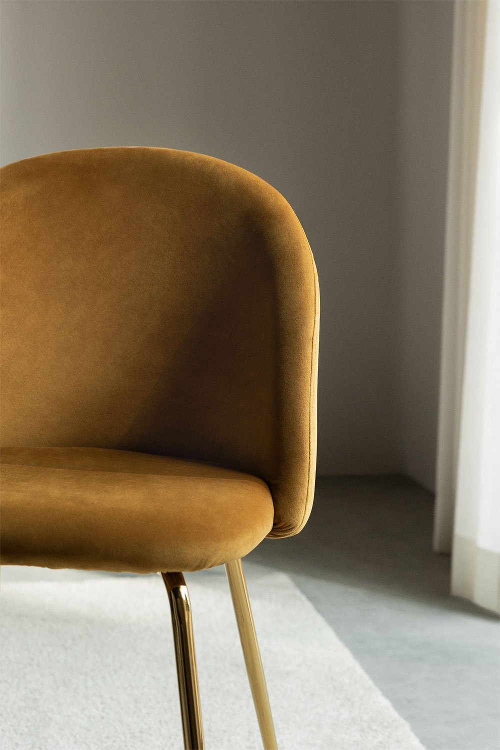 Pack 2 Velvet Dining Chairs Kana Design, gallery image 2