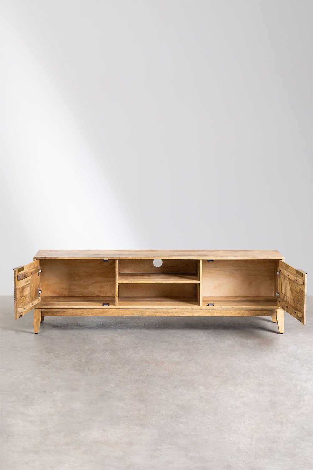 Baty Design mango wood TV cabinet 165x40 cm, gallery image 4