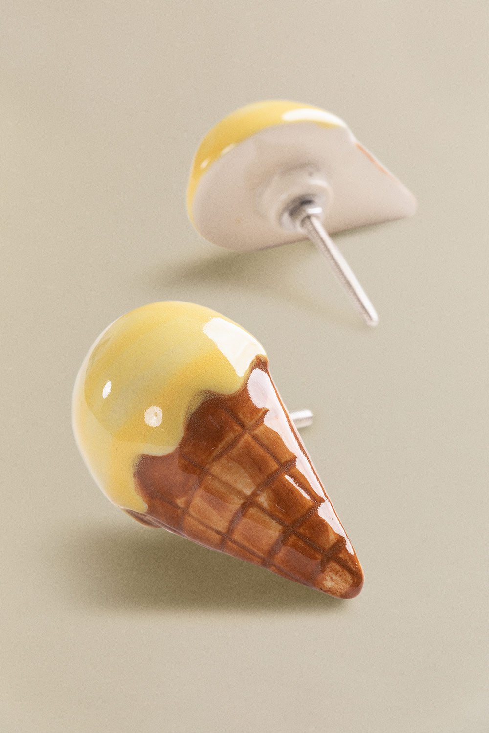 Set of 2 Ceramic Pullers Ice Cream Style Kids, gallery image 2