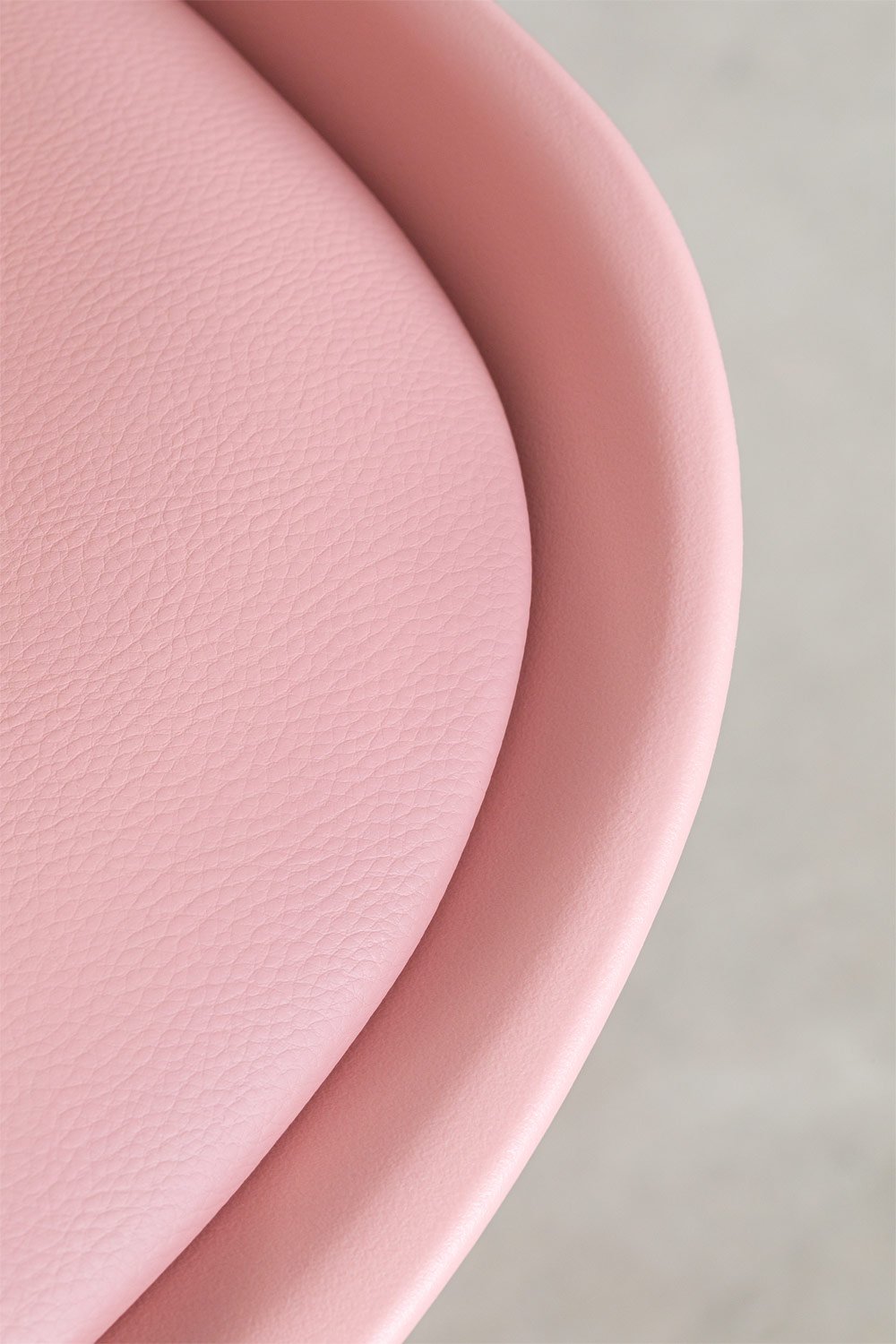 Pack of 4 high stools 75 cm with cushion in Nordic faux leather, gallery image 5