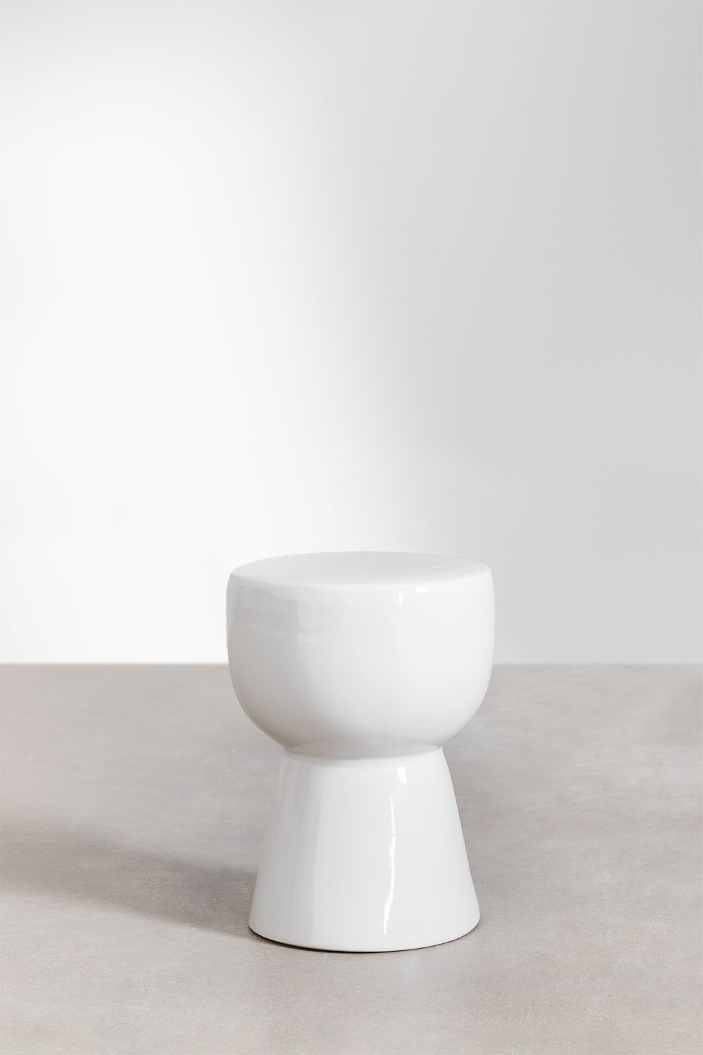 White ceramic deals drum table