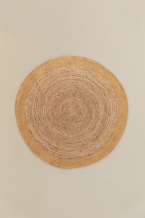 Round Natural Jute Rug Dagna Colors