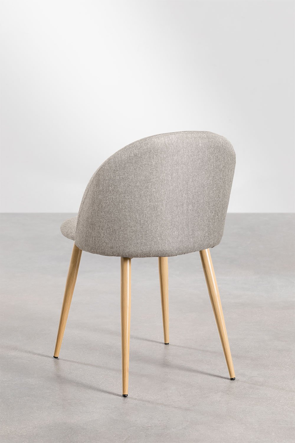 Pack of 2 upholstered dining chairs in steel Kana, gallery image 3