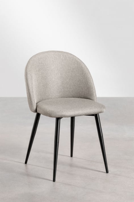 Kana upholstered dining chair with steel