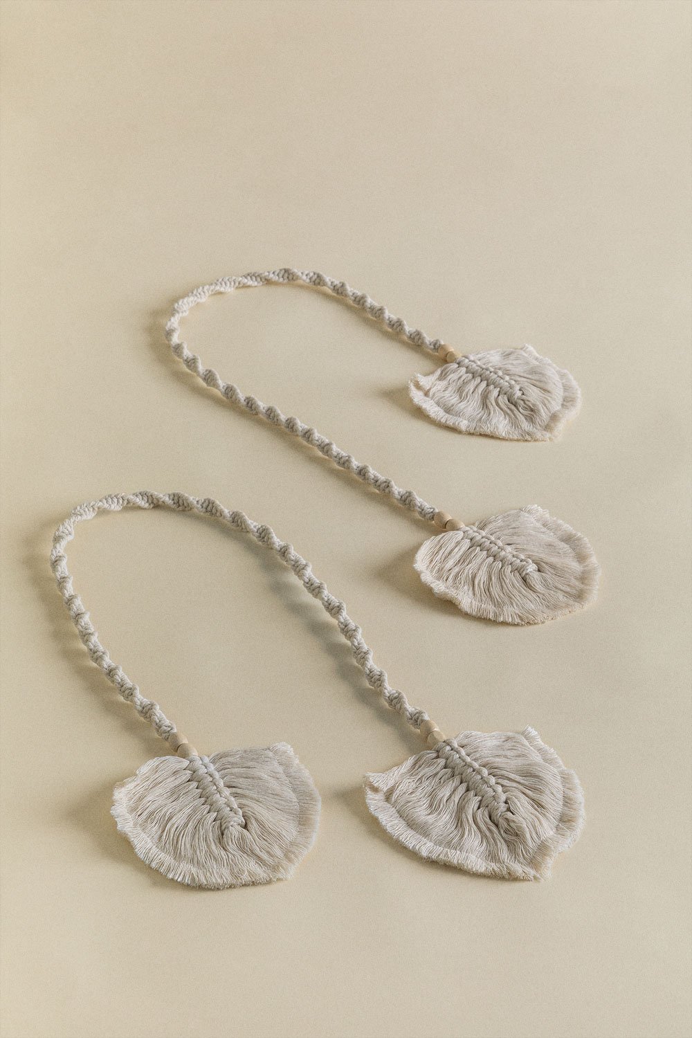 Set of 2 Sacha Macramé Curtain Tiebacks, gallery image 2