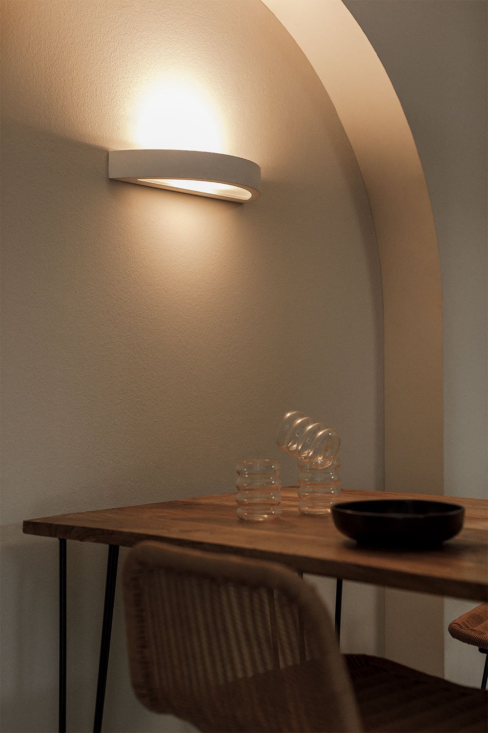 Bertina plaster LED wall light, gallery image 2