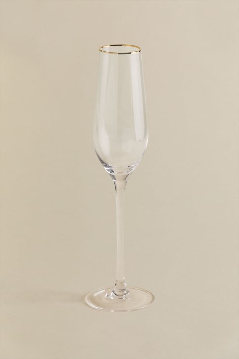 Pack of 4 Glass Champagne Flutes 22 cl Arely