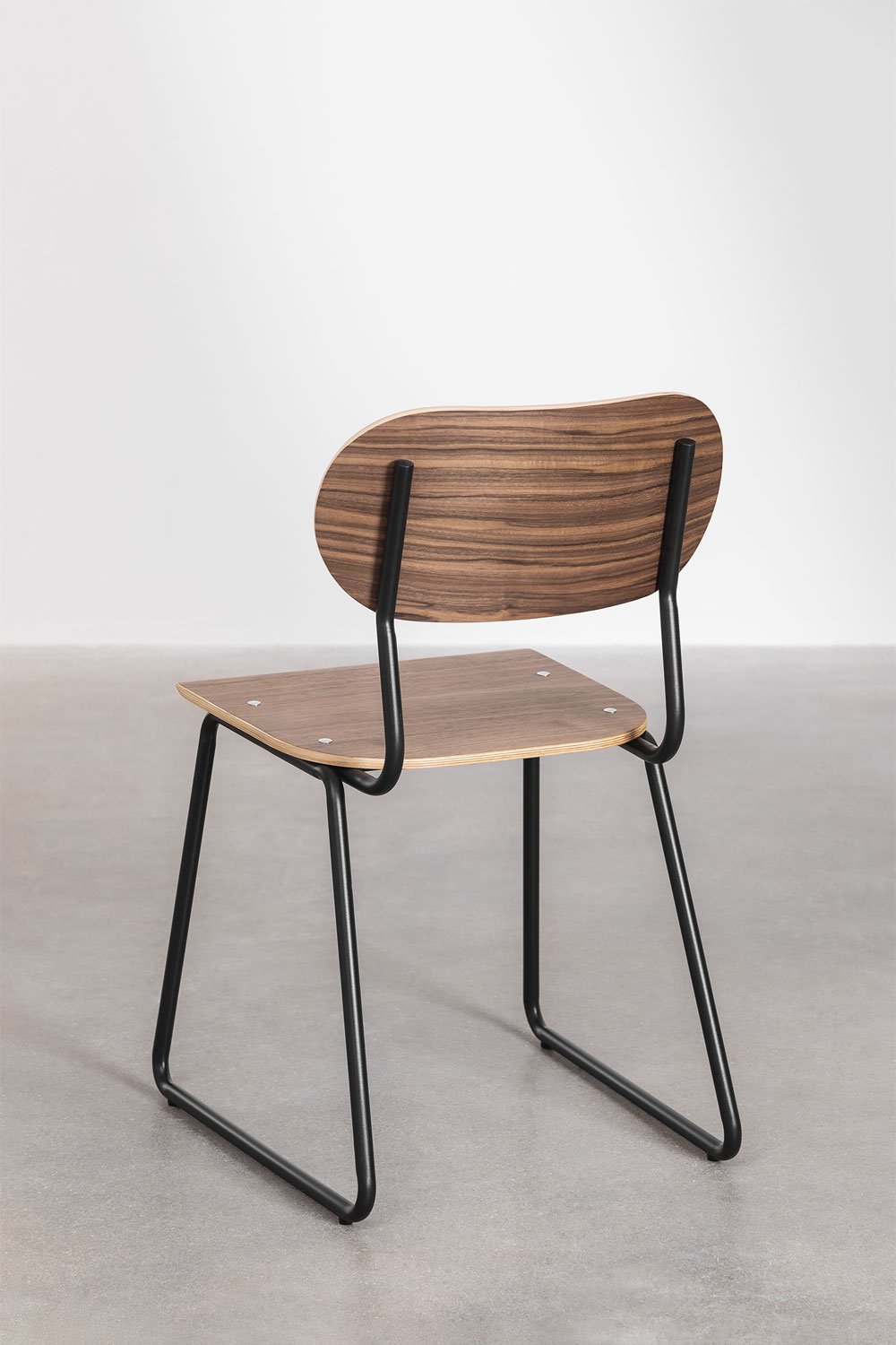 Pack of 2 Jodie Walnut Veneer Dining Chairs, gallery image 5
