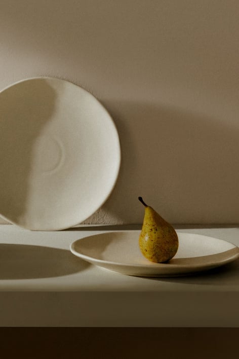 Belvere set of 2 plates - Gardenia White