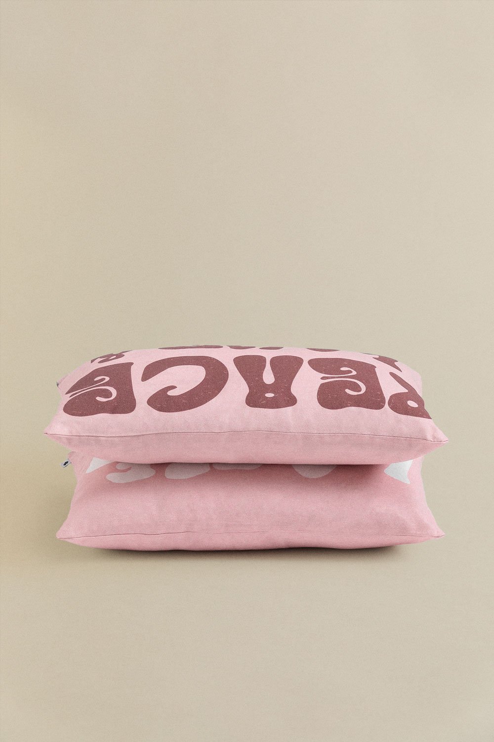 Peace & Love rectangular cotton cushion cover (30 x 50 cm) , gallery image 7