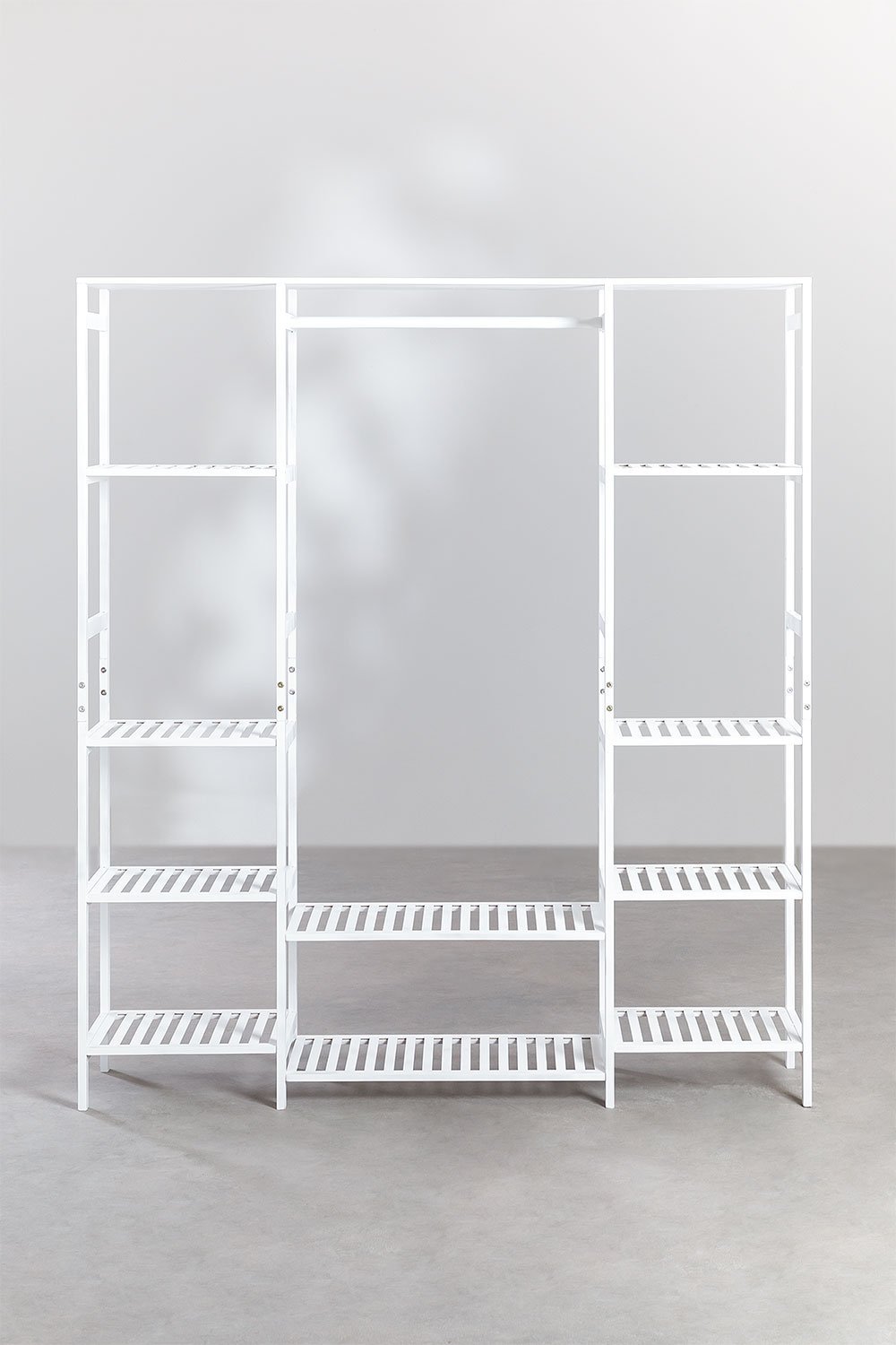 Krauford Open Wardrobe with Bamboo Wood Shelves, gallery image 4