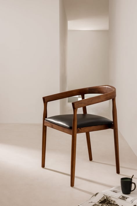 Visby leather dining chair 