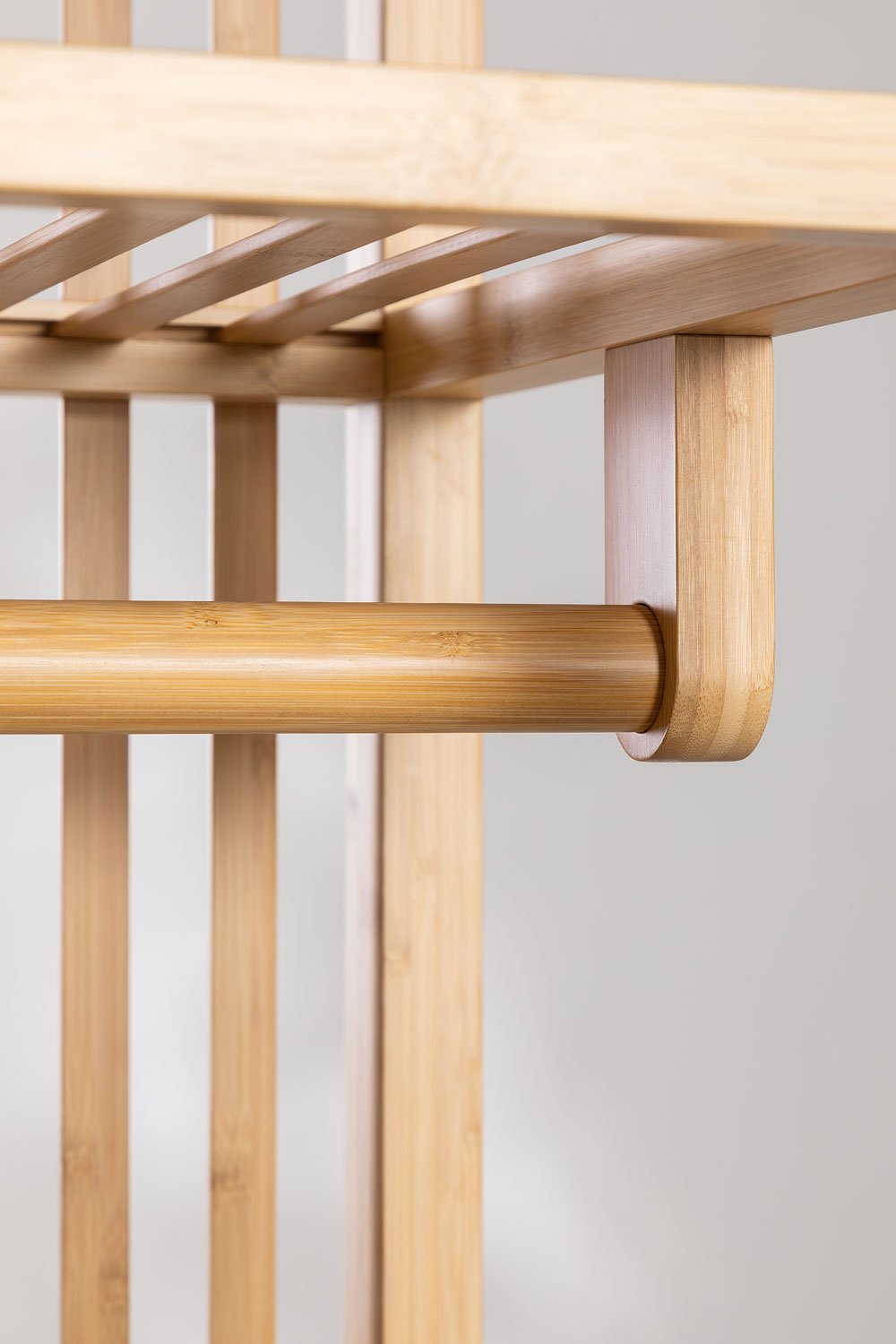 Albin open wardrobe with bamboo shoe rack, gallery image 6