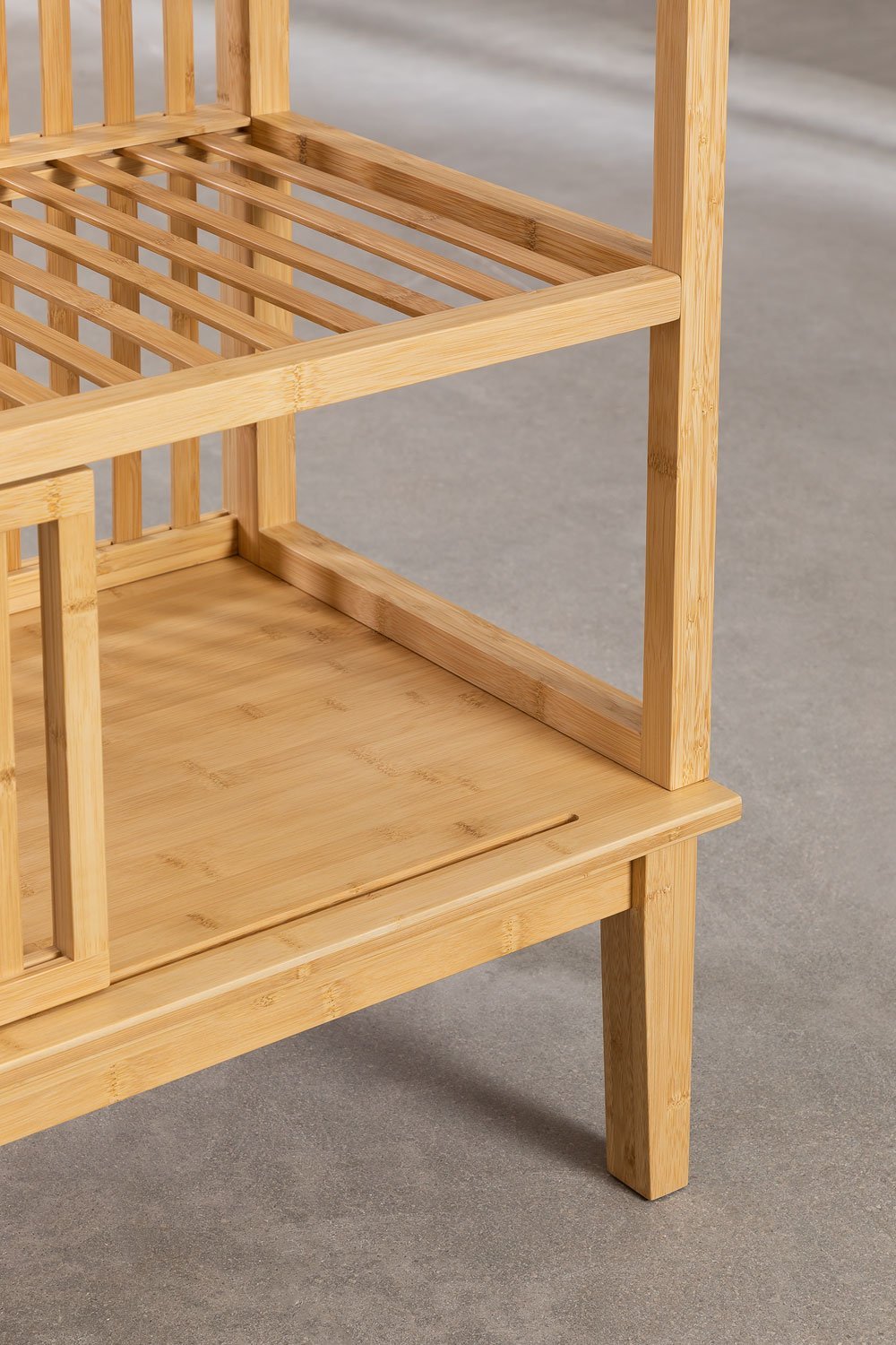 Albin open wardrobe with bamboo shoe rack, gallery image 7