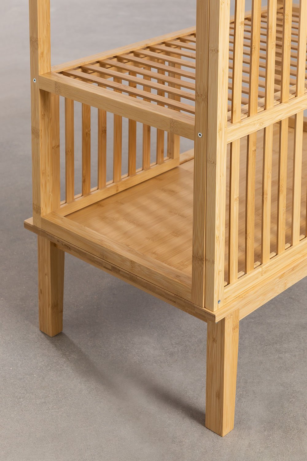 Albin open wardrobe with bamboo shoe rack, gallery image 8