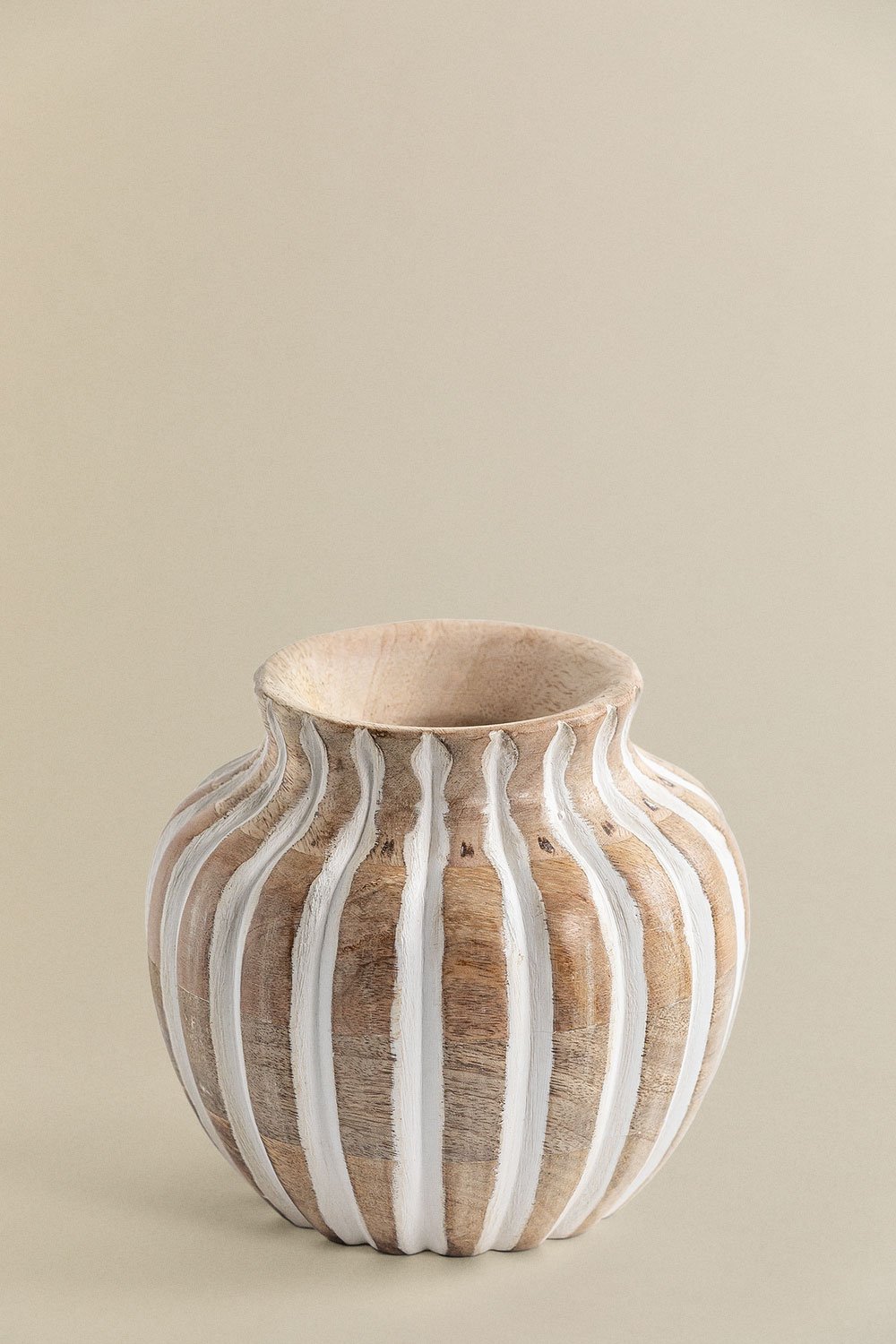 Ribao mango wood vase   , gallery image 2