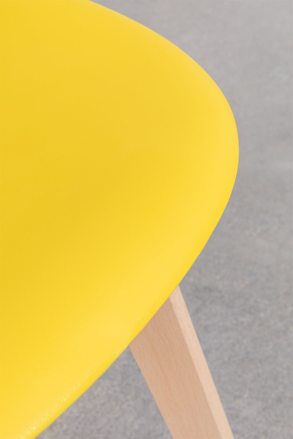 Scand Nordic polypropylene and beech wood dining chair, gallery image 7