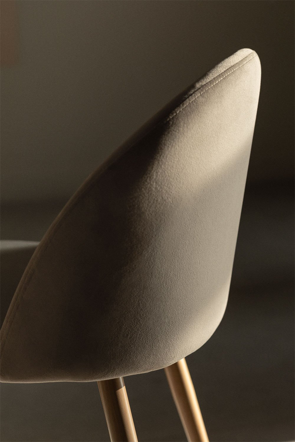 Pack of 2 Kana velvet dining chairs, gallery image 2