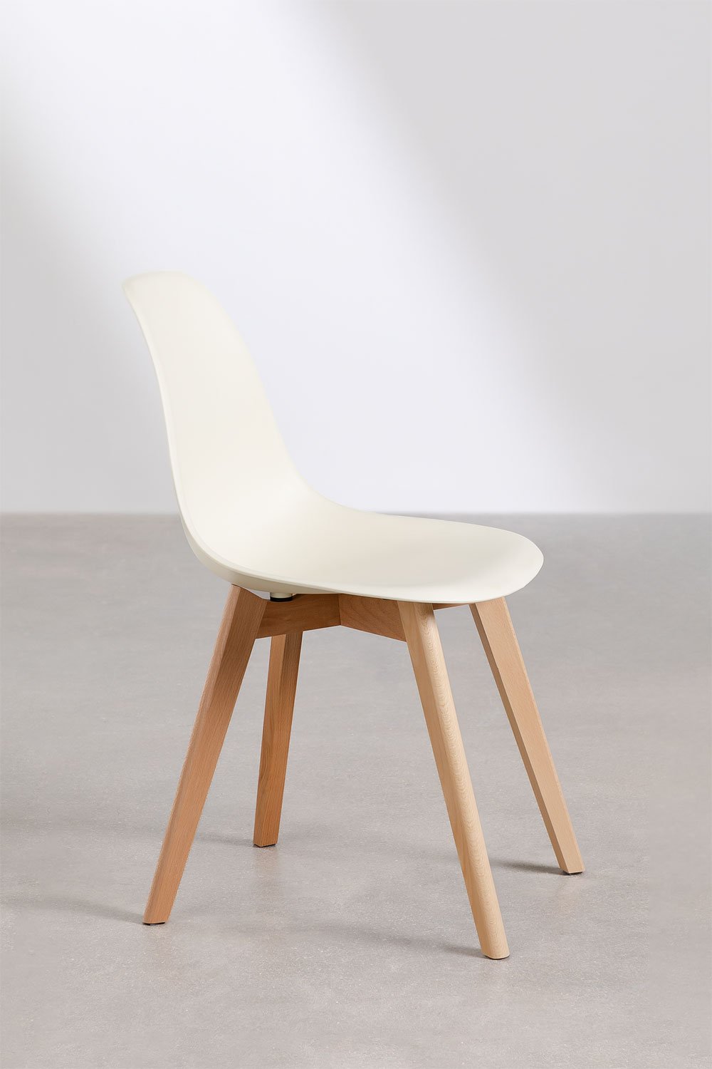 Scand Nordic dining chair set of 4 in polypropylene and beech wood, gallery image 4