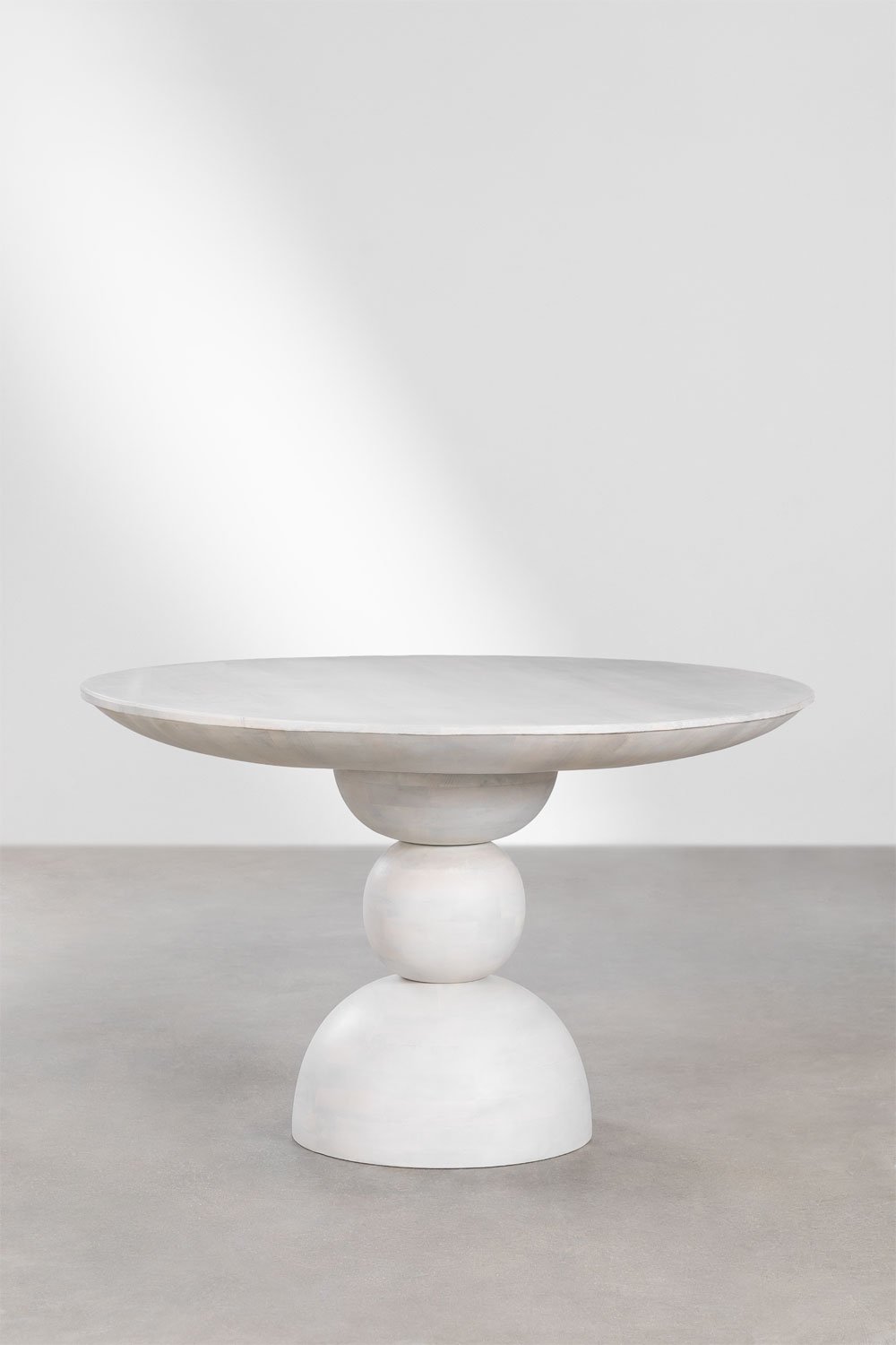 Mango Wood Dining Table Betsabe (Ø120 cm) , gallery image 2