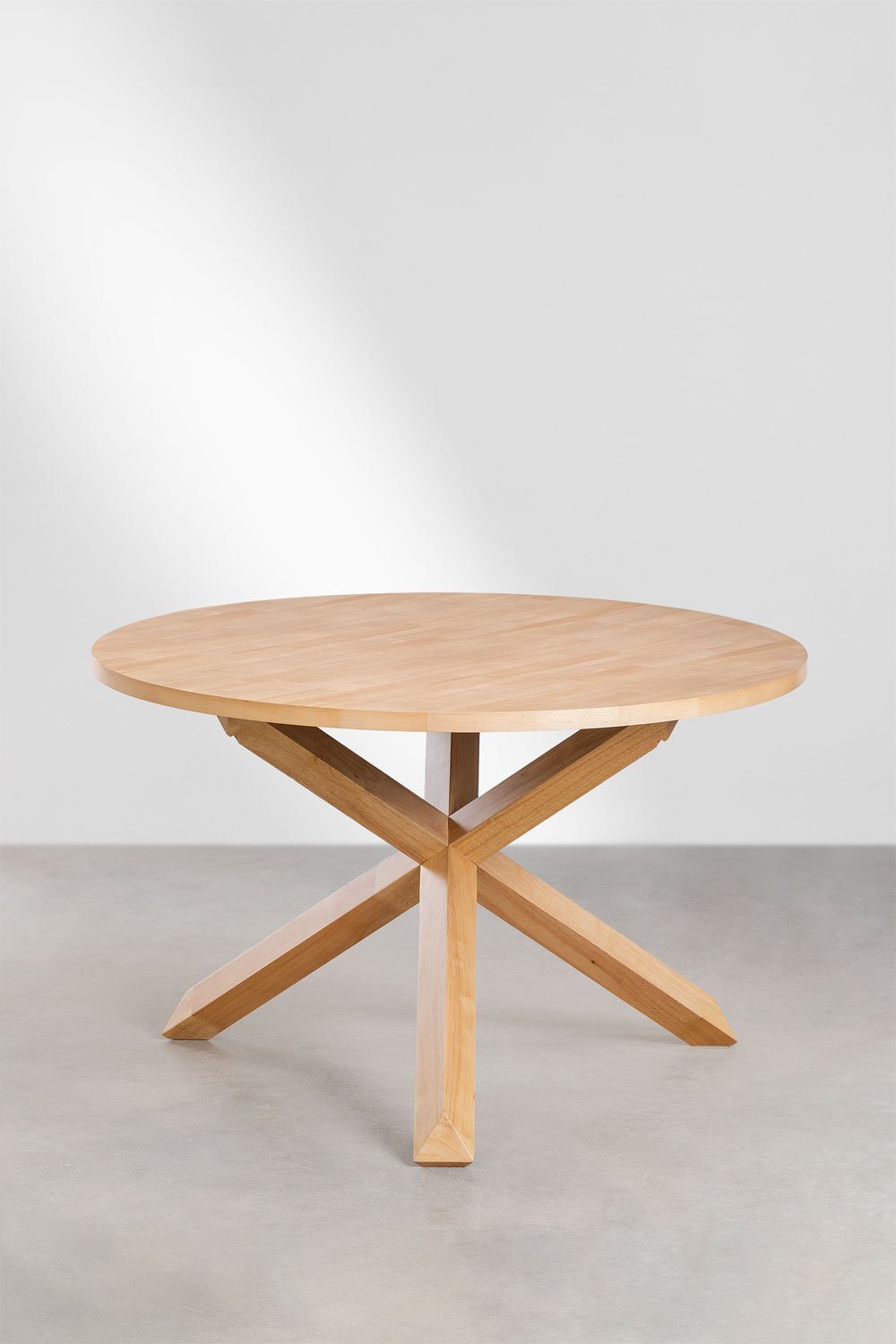 Round dining table in MDF and wood (Ø120 cm) Mieren, gallery image 2