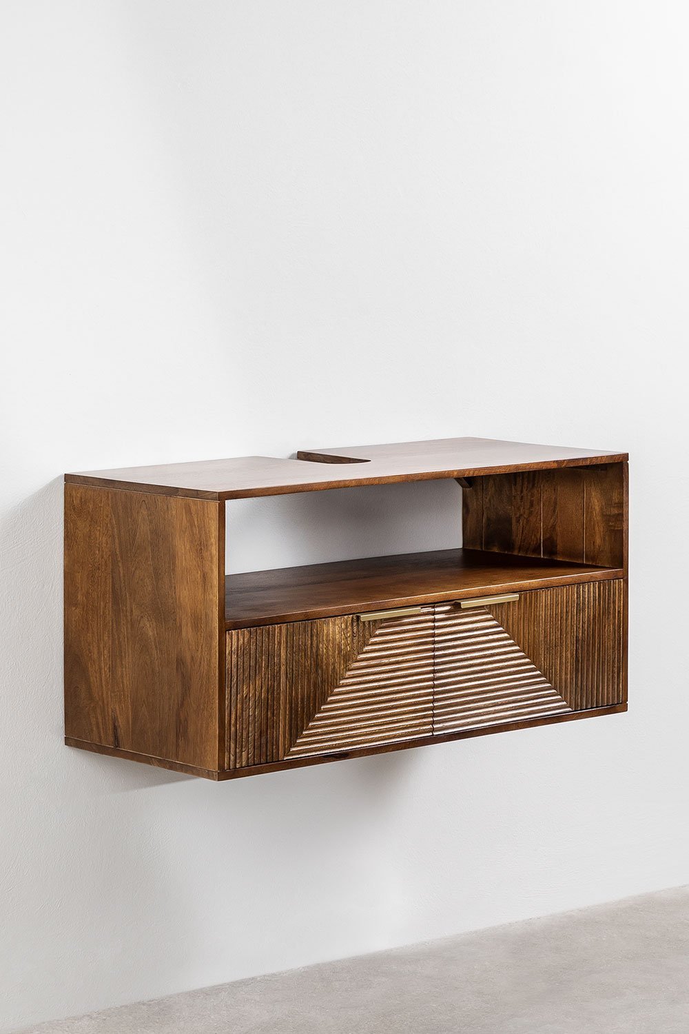 Baty Mango Wood Suspended Bathroom Furniture                , gallery image 2