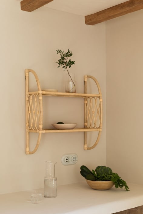 Judson Rattan Wall Shelf