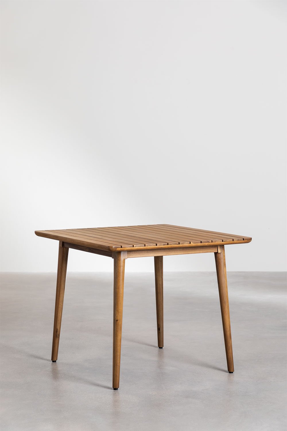 Square garden table 90x90 cm in acacia wood Tenay, gallery image 3
