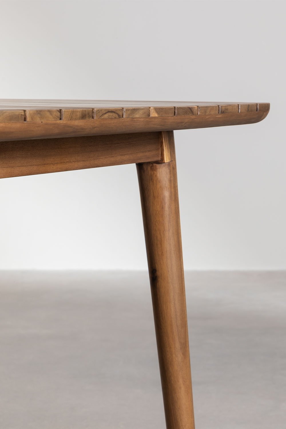 Square garden table 90x90 cm in acacia wood Tenay, gallery image 6